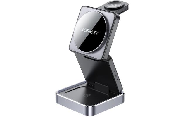 ACEFAST E20 Desktop Wireless Charger Phone Watch Earphone 3-in-1 Charging Station - Gray